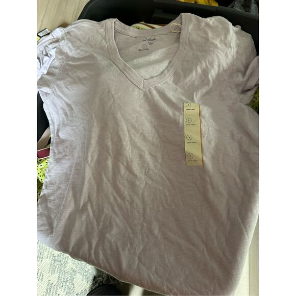 Universal Thread Purple Tee Womens Small Short Sleeve V-Neck Lounge Summer Basic - Picture 6 of 6